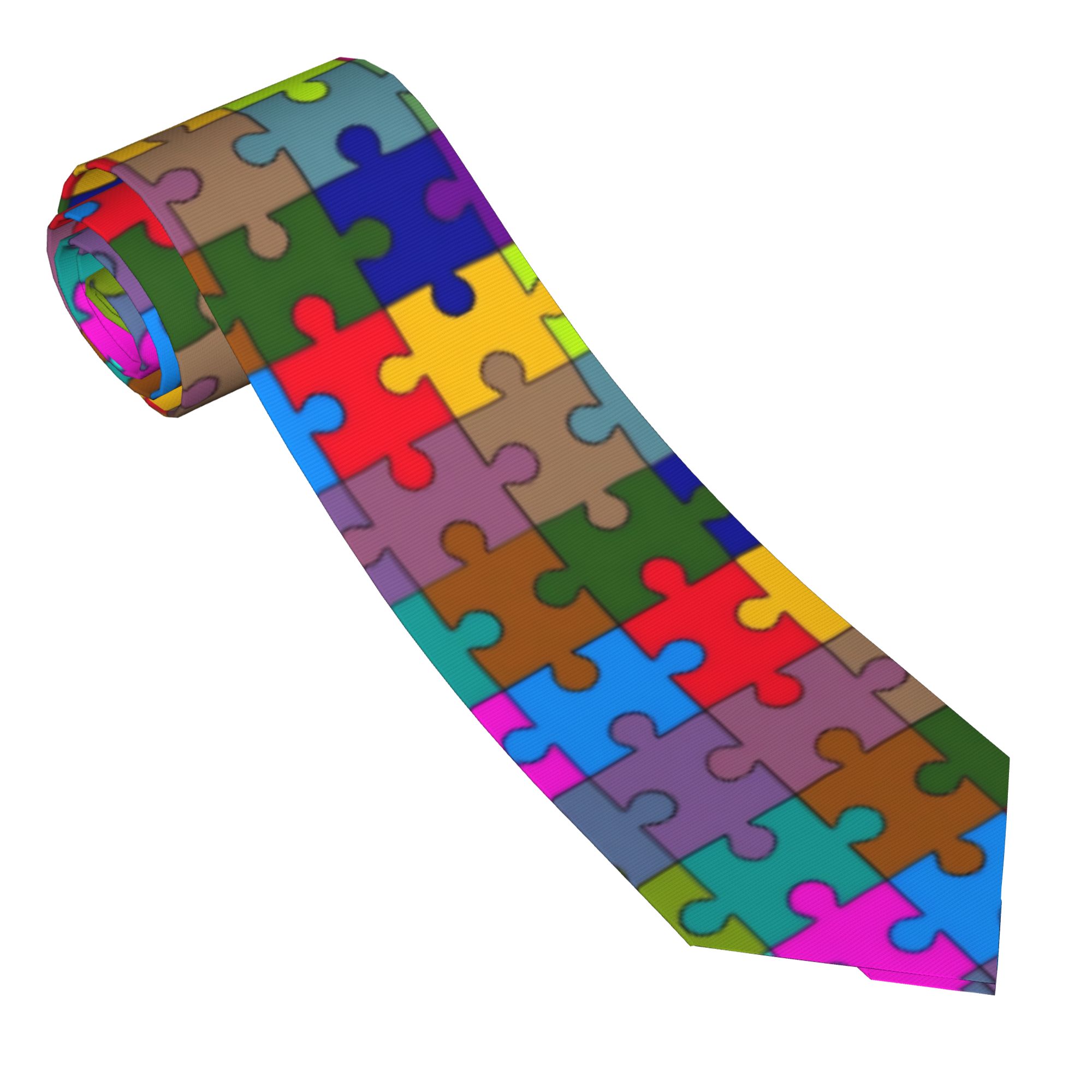 Men Accessories For Wedding - Dark Gradient Puzzle Tie Wedding Party