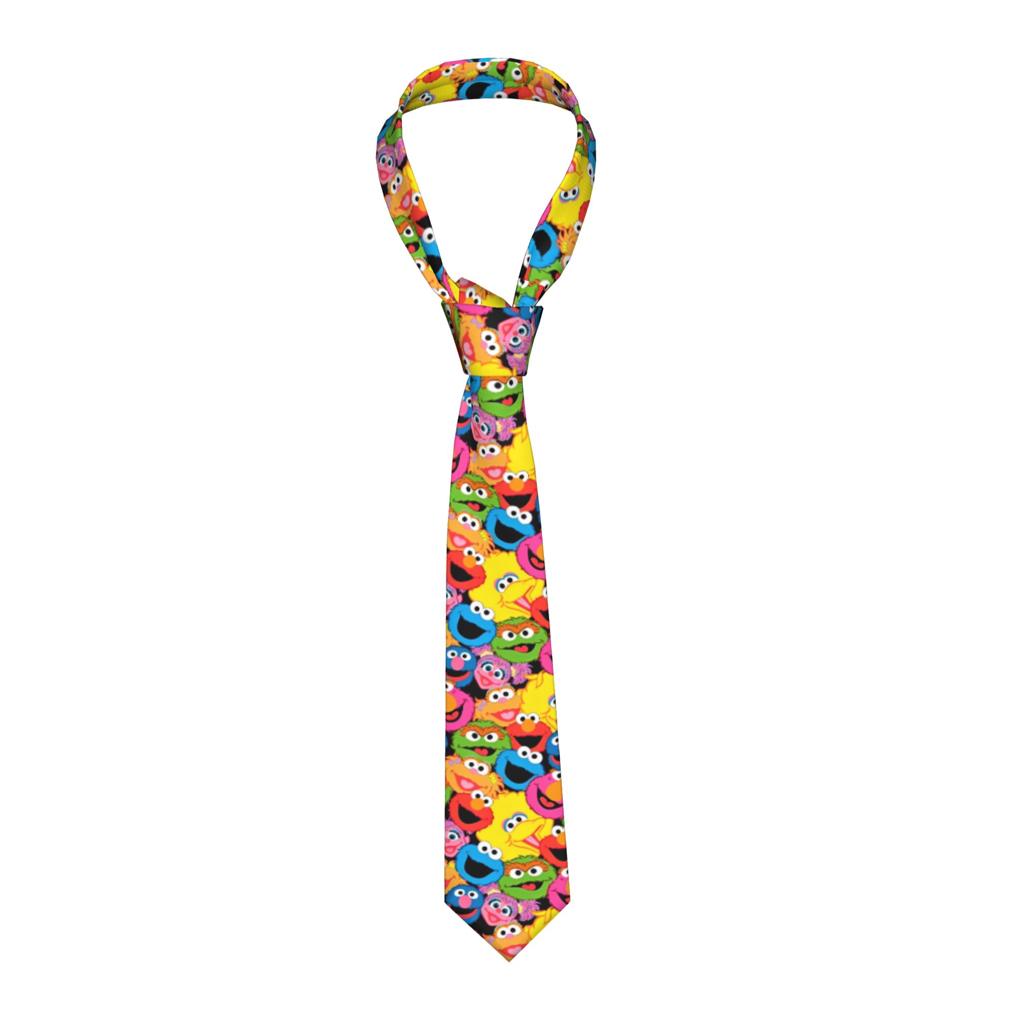 Men Accessories For Wedding - Sesames Streets Cartoon Comedy Necktie 8