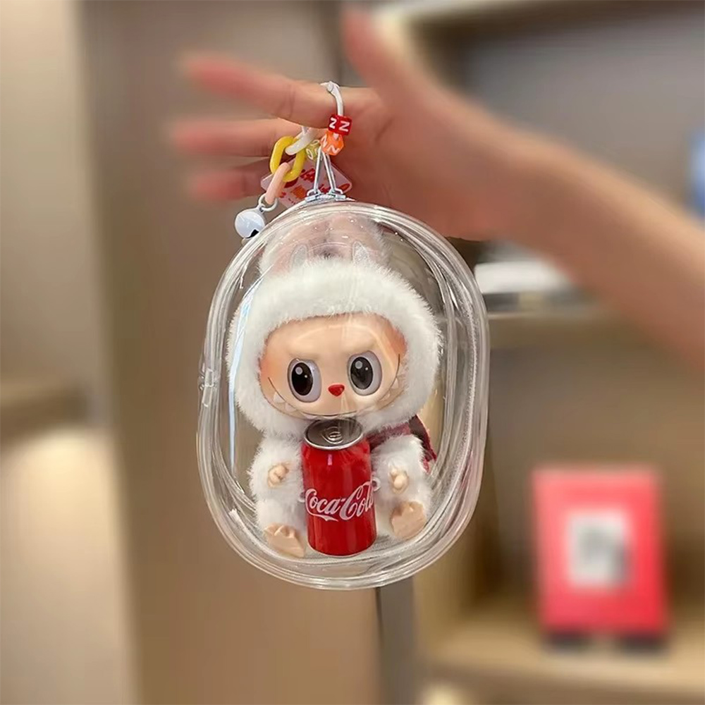 Men'S Accessories Rack - Plush Labubu Doll Transparent Protective Storage