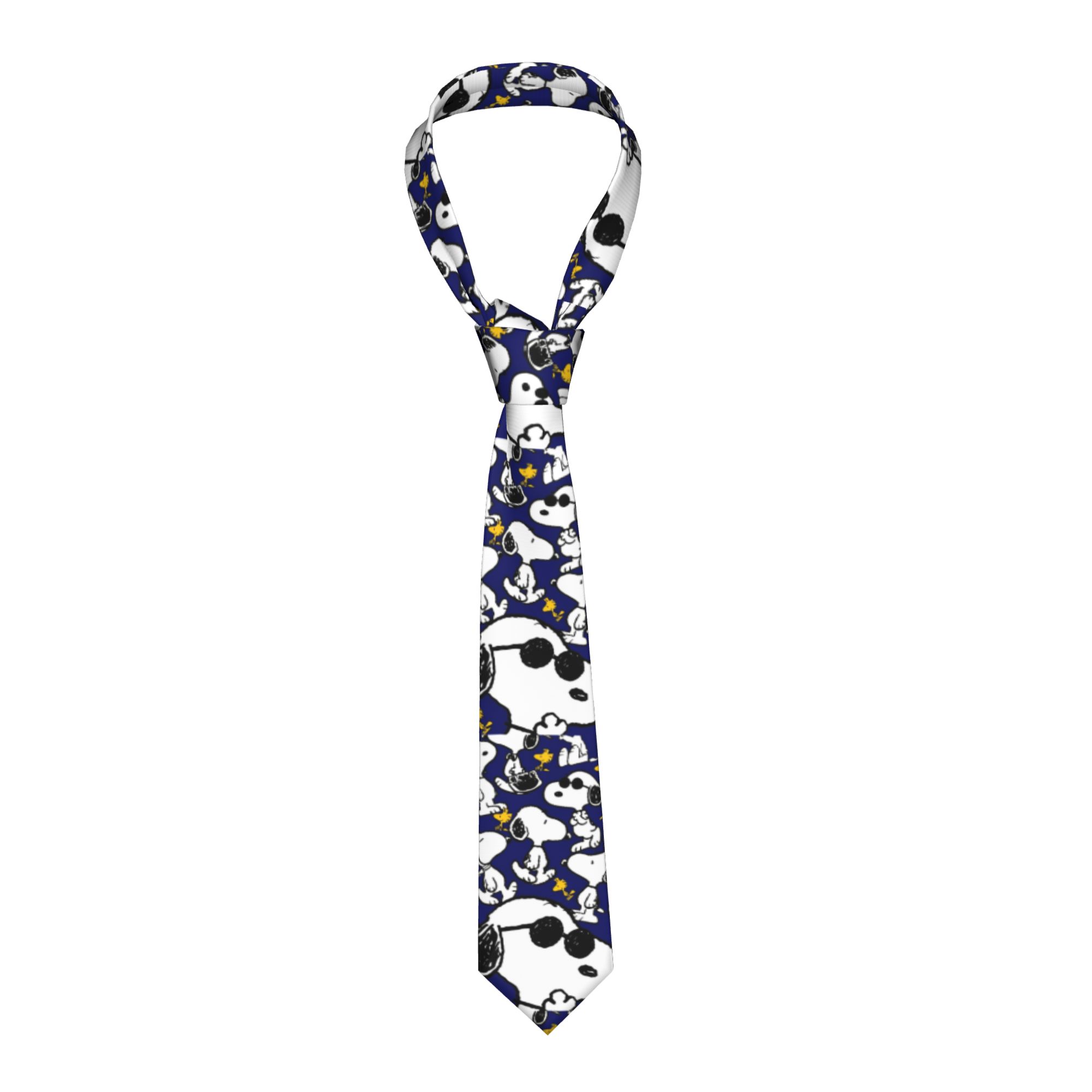 Men Accessories For Wedding - Snoopys Woodstock Necktie Unisex 8 cm