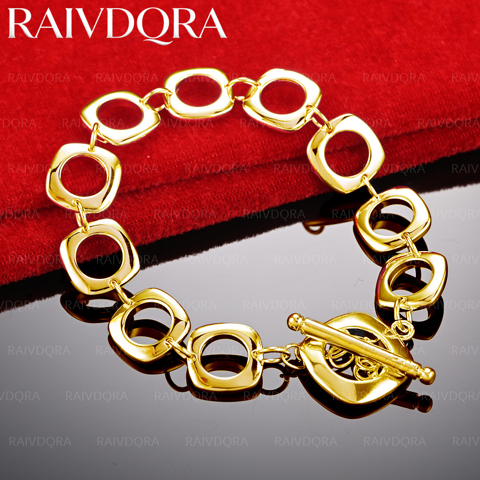 Men Accessories Chain And Bracelet - 18K Gold Plated Round Chain Bracelet