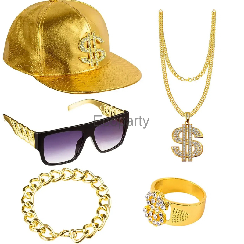 80s 90s Hip Hop Costume Access - Men Accessories Chain And Bracelet ulasan dan harga
