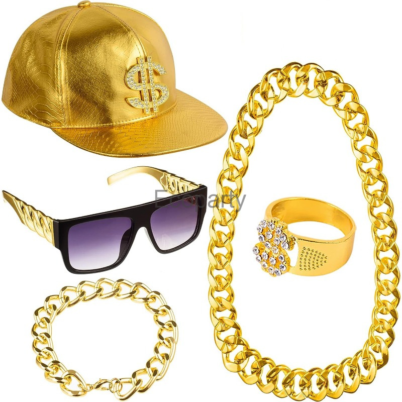 80s 90s Hip Hop Costume Access - Men Accessories Chain And Bracelet ulasan dan harga