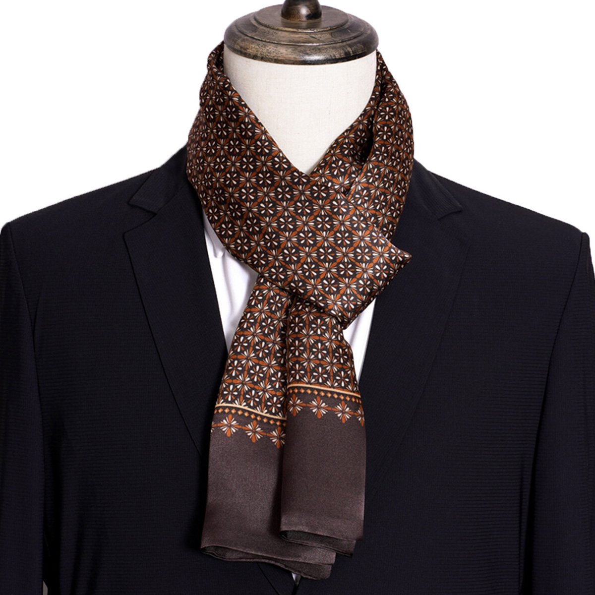 New Men's Stripe Silk Scarf Ho - Men'S Accessories Premium ulasan dan harga