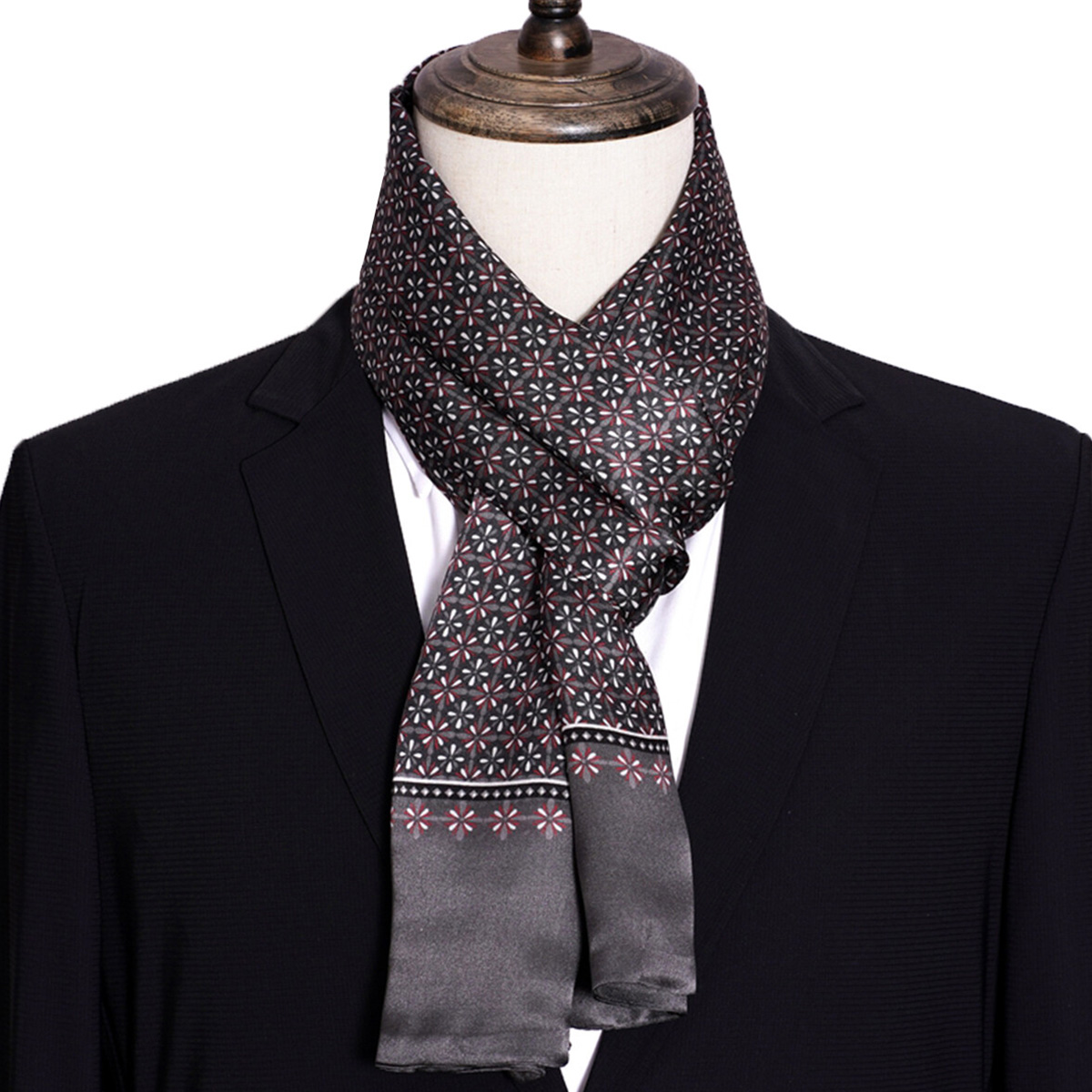 New Men's Stripe Silk Scarf Ho - Men'S Accessories Premium ulasan dan harga