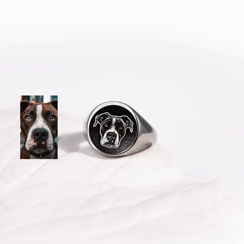 Custom Engrave Photo Signet Ri - Men Accessories Wholesale ulasan dan harga