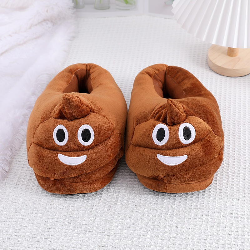 Funny Poop Emoji Plush Slipper - Men'S Accessories Rack ulasan dan harga
