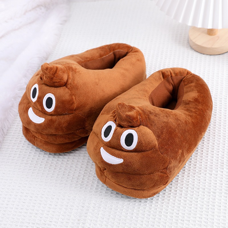 Funny Poop Emoji Plush Slipper - Men'S Accessories Rack ulasan dan harga