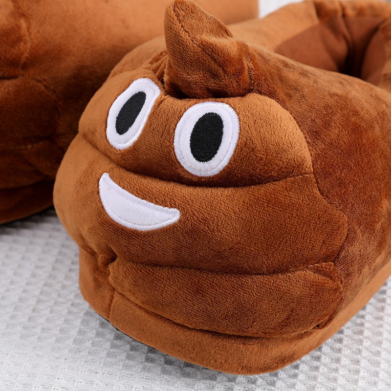 Funny Poop Emoji Plush Slipper - Men'S Accessories Rack ulasan dan harga