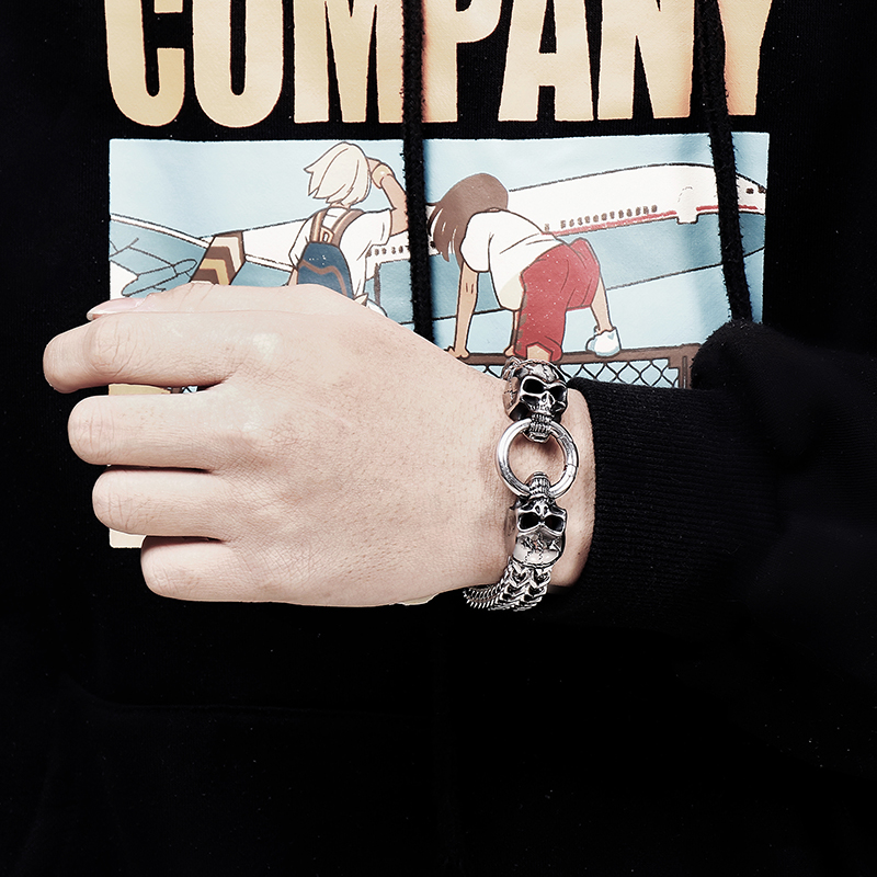 KALEN Punk Stainless Steel Sku - Men Accessories Ring And Bracelet ulasan dan harga