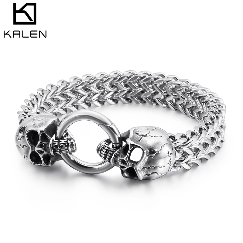 KALEN Punk Stainless Steel Sku - Men Accessories Ring And Bracelet ulasan dan harga
