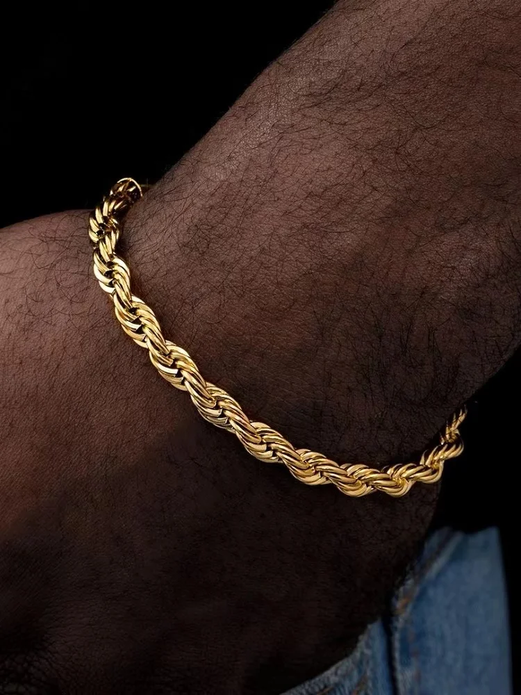 Hip-Hop Rock 925 sterling silv - Men Accessories Chain And Bracelet ulasan dan harga