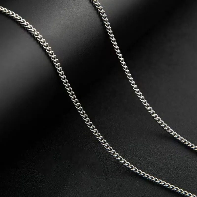 2mm Men's Cuban Chain Necklace - Men'S Accessories Trending ulasan dan harga