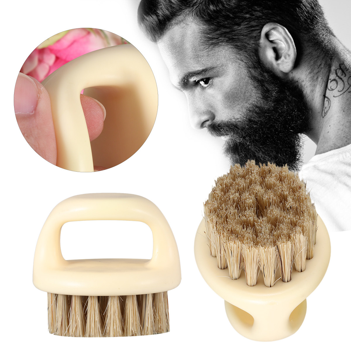 2Pcs Beard Brush Set for Men P - Men'S Accessories Premium ulasan dan harga