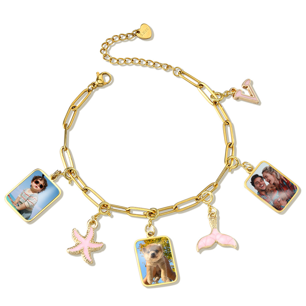 Customized Photo Letter Flag P - Men Accessories Chain And Bracelet ulasan dan harga