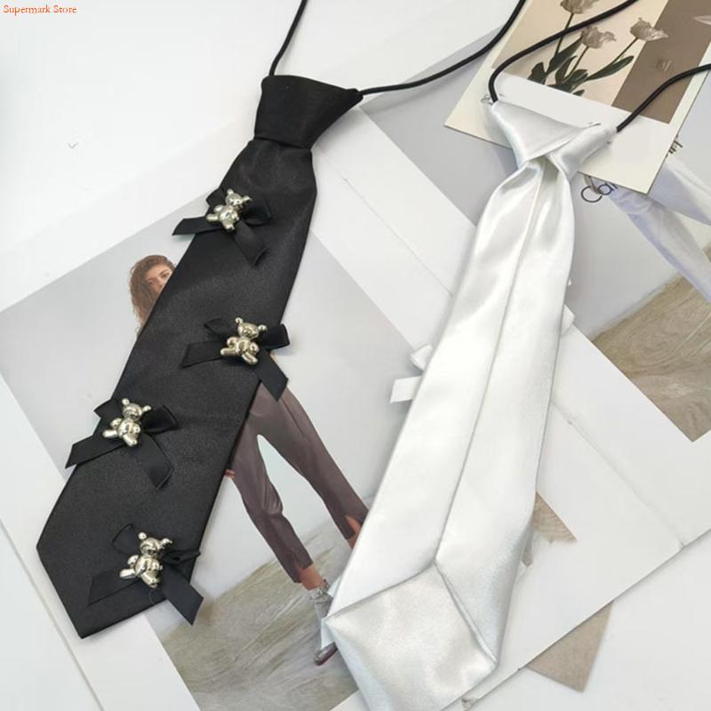 Q5WE Elegant Black Necktie Pre - Men'S Accessories Premium ulasan dan harga