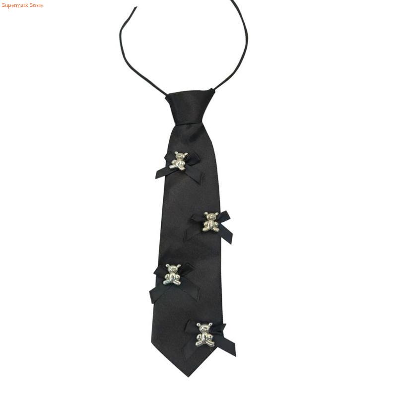 Q5WE Elegant Black Necktie Pre - Men'S Accessories Premium ulasan dan harga