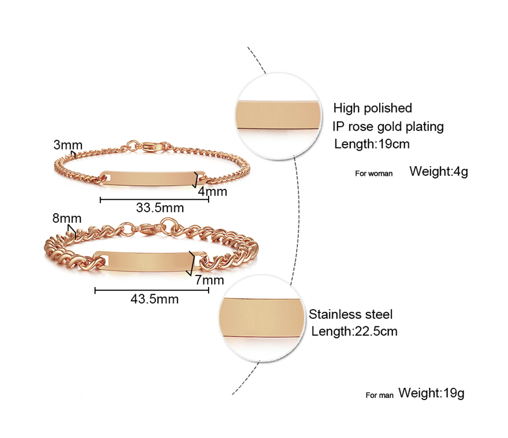 Plate Id Tag Bar Bracelet Cuba - Men Accessories Chain And Bracelet ulasan dan harga