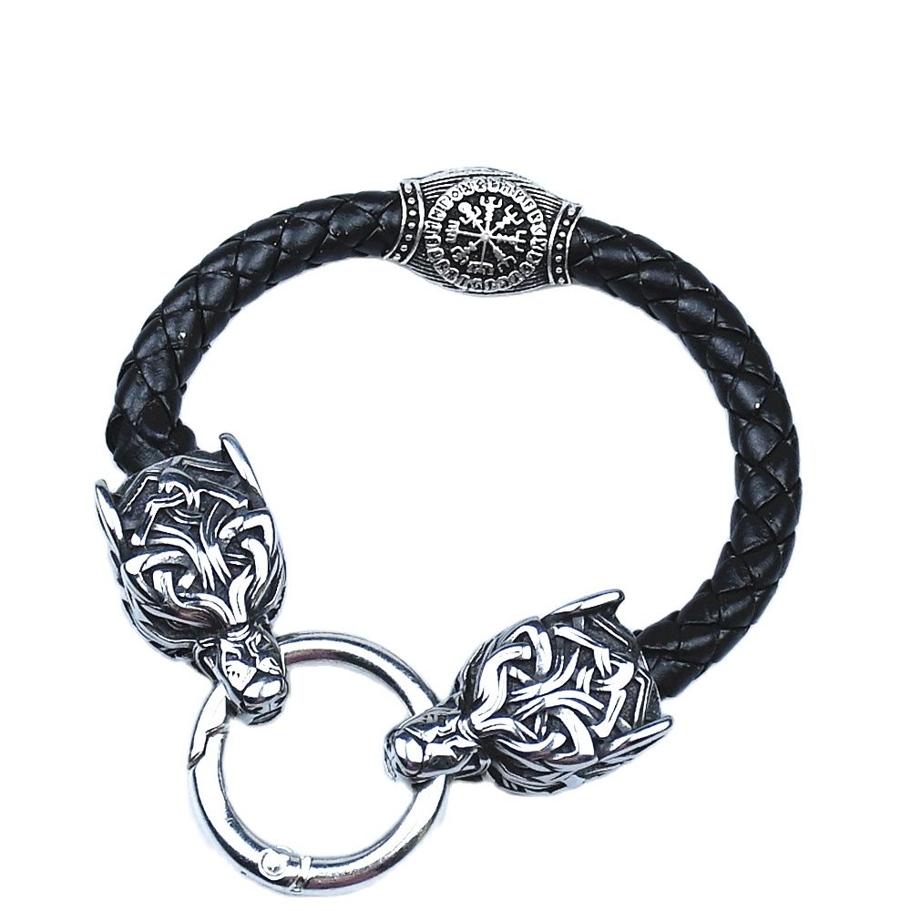 Stainless Steel Wolf Head Brac - Men Accessories Ring And Bracelet ulasan dan harga