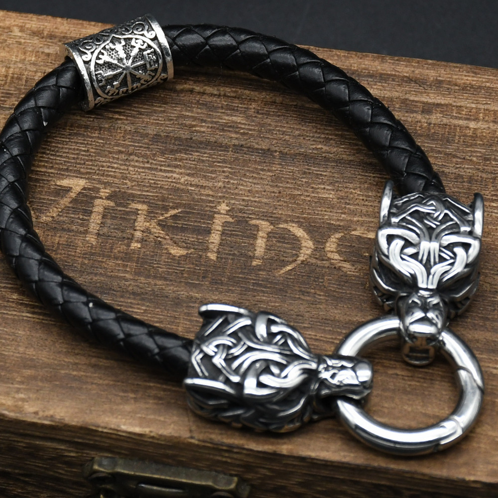 Stainless Steel Wolf Head Brac - Men Accessories Ring And Bracelet ulasan dan harga