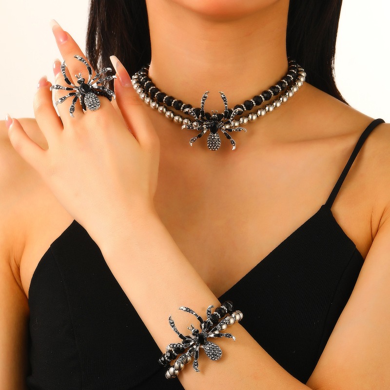 Gothic Spider Beads Bracelet R - Men Accessories Ring And Bracelet ulasan dan harga