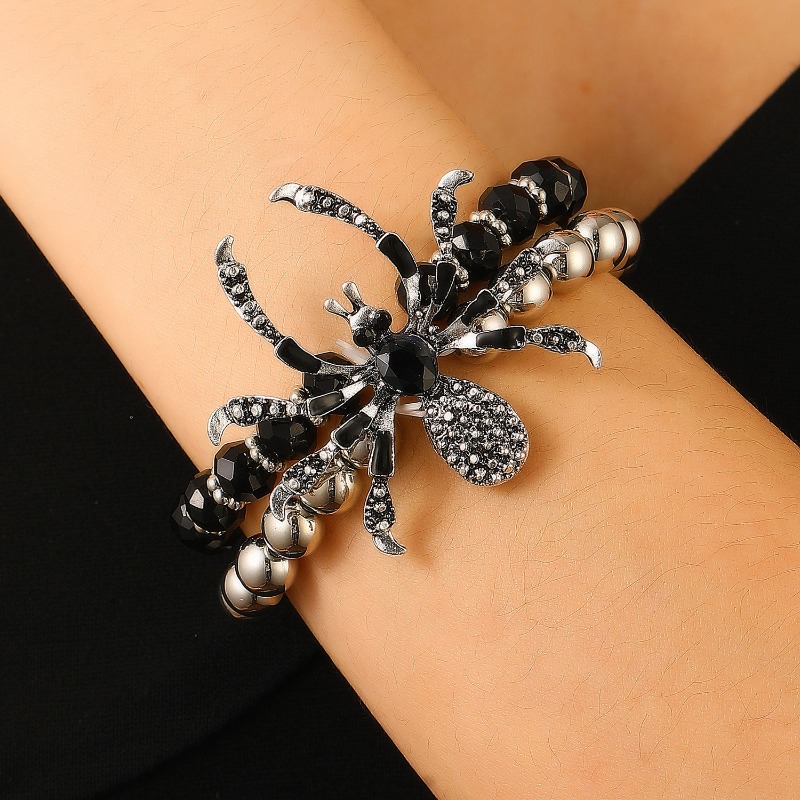Gothic Spider Beads Bracelet R - Men Accessories Ring And Bracelet ulasan dan harga