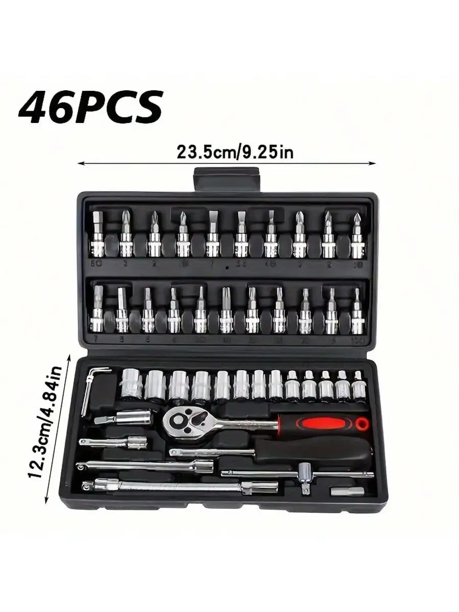 46 Piece 1/4 Inch Drive Socket - Men'S Accessories Rack ulasan dan harga