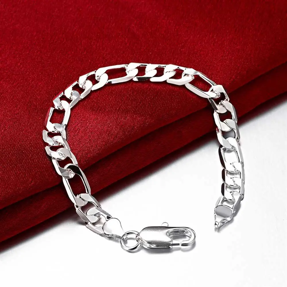 925 sterling Silver classic 8M - Men Accessories Chain And Bracelet ulasan dan harga