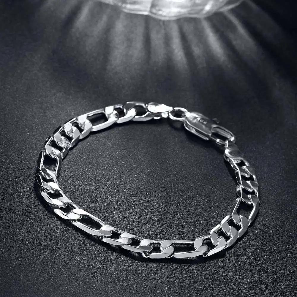 925 sterling Silver classic 8M - Men Accessories Chain And Bracelet ulasan dan harga