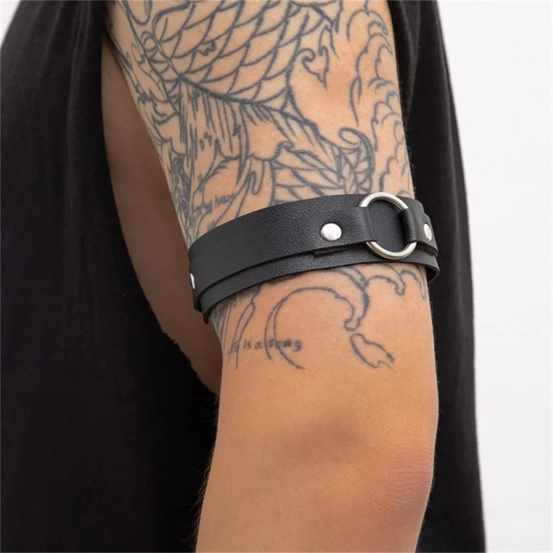 Leather Arm Band for Men, Meta - Men Accessories Ring And Bracelet ulasan dan harga