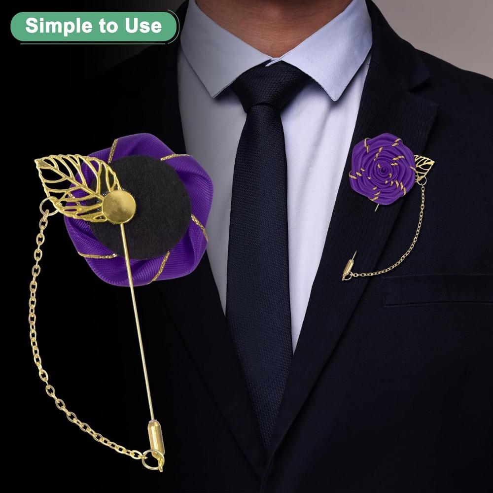 Rose Brooch Pin Cloth Rose Flo - Men Accessories For Wedding ulasan dan harga