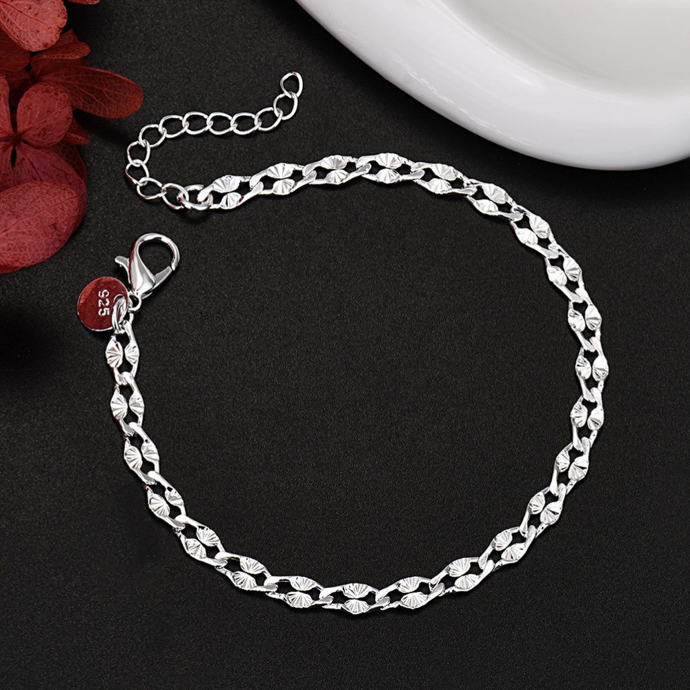 925 Sterling Silver pretty 4MM - Men Accessories Chain And Bracelet ulasan dan harga