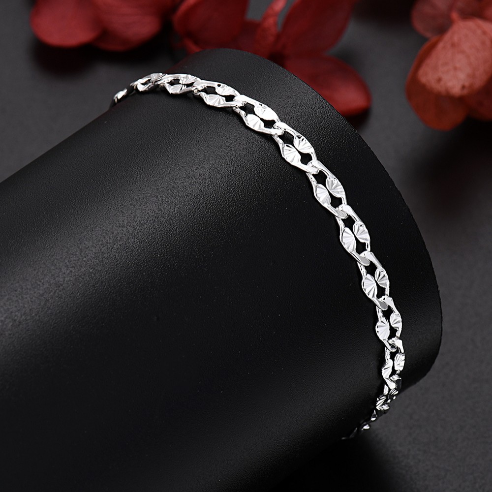 925 Sterling Silver pretty 4MM - Men Accessories Chain And Bracelet ulasan dan harga