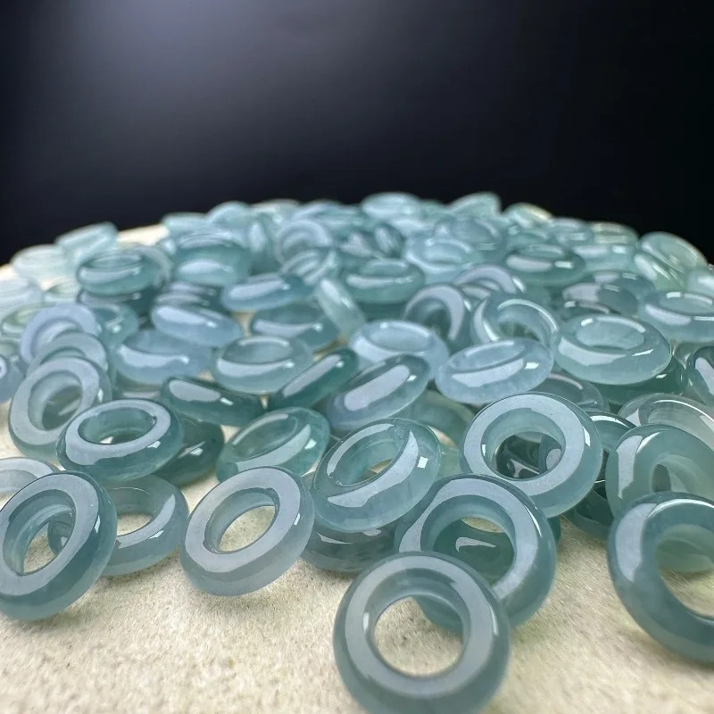 10pcs A Green Jade Blue Water  - Men Accessories Ring And Bracelet ulasan dan harga