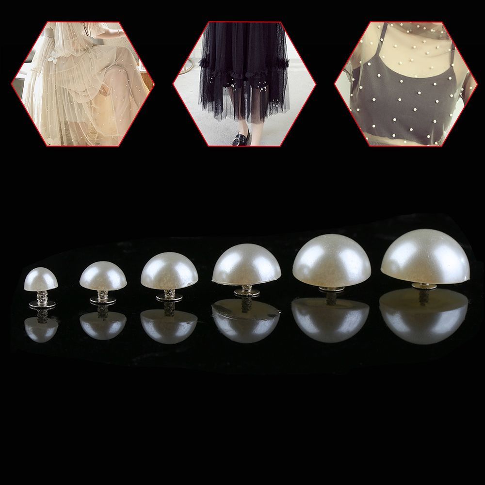 30/50pcs Half Round Pearl Rive - Men'S Accessories Rack ulasan dan harga