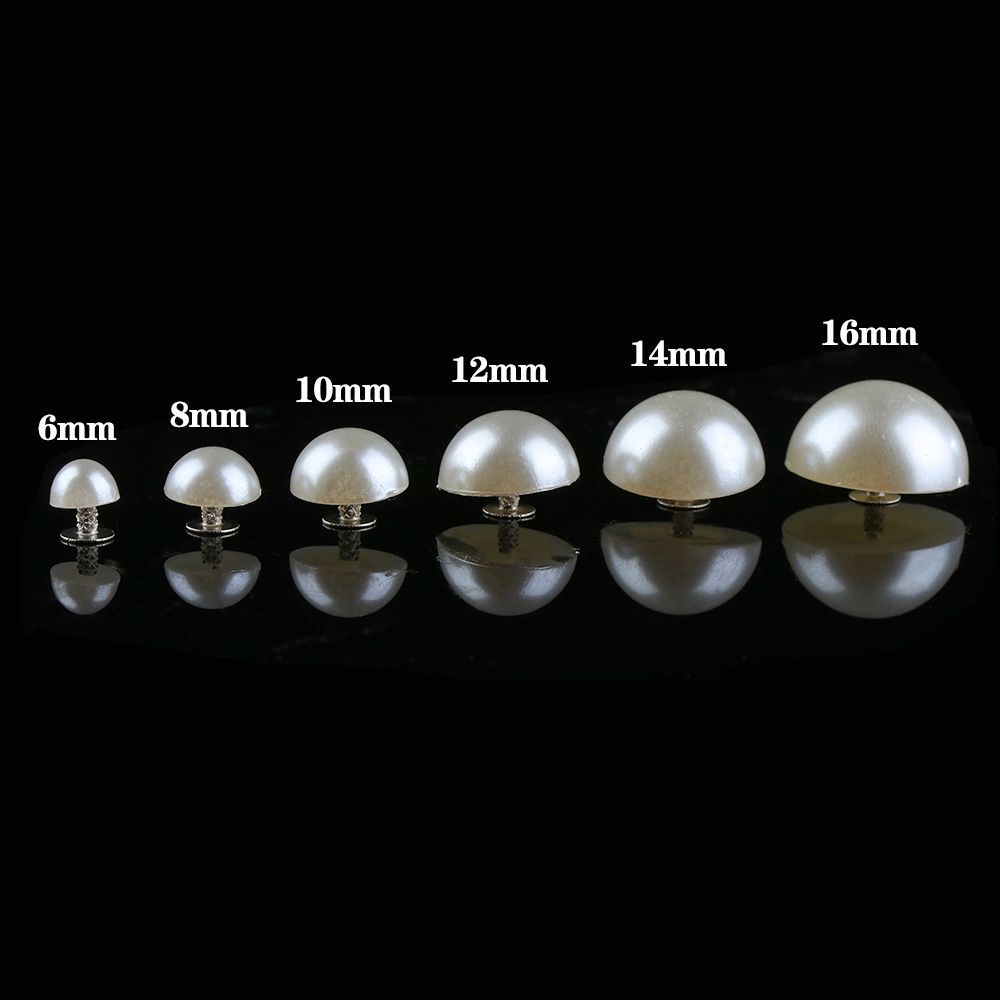 30/50pcs Half Round Pearl Rive - Men'S Accessories Rack ulasan dan harga