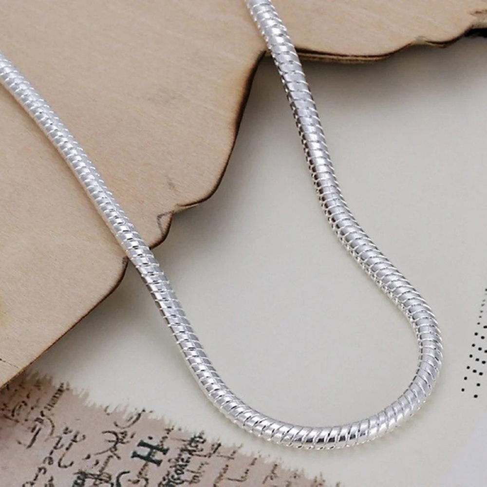 925 Silver 3MM Snake 16-23CM C - Men Accessories Chain And Bracelet ulasan dan harga