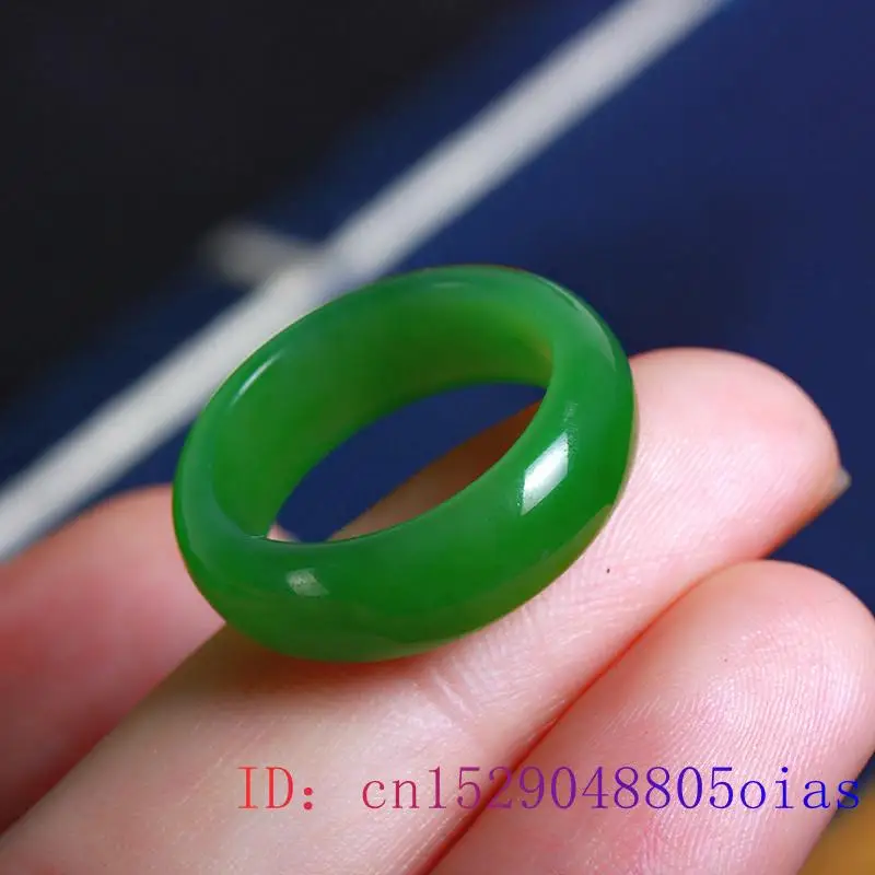 Natural Green Hetian Jade Ring - Men Accessories For Wedding ulasan dan harga