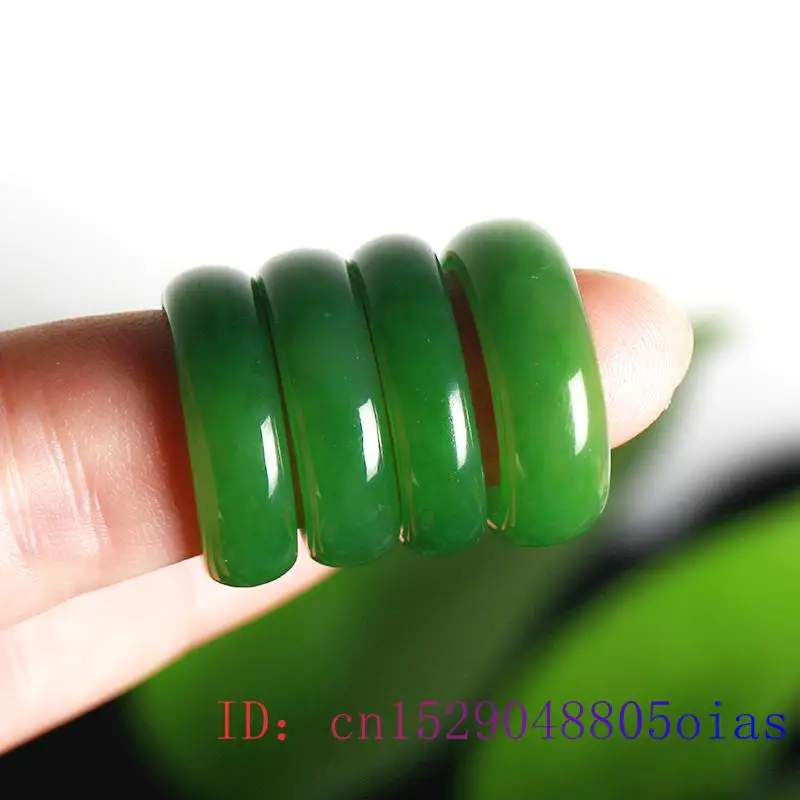 Natural Green Hetian Jade Ring - Men Accessories For Wedding ulasan dan harga