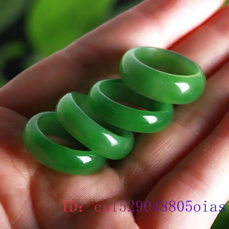 Natural Green Hetian Jade Ring - Men Accessories For Wedding ulasan dan harga
